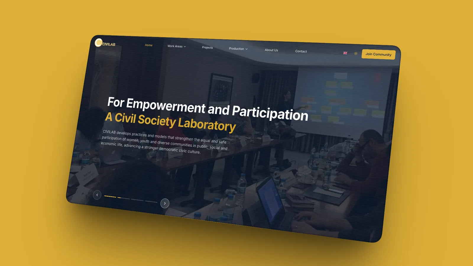 Civilab Türkiye desktop site