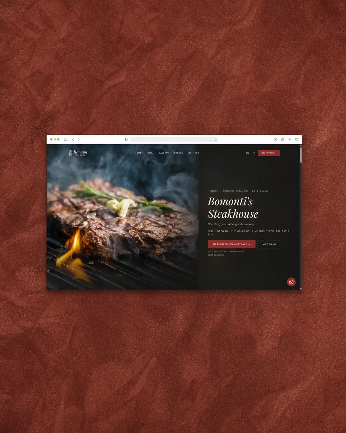 Hemdem desktop website
