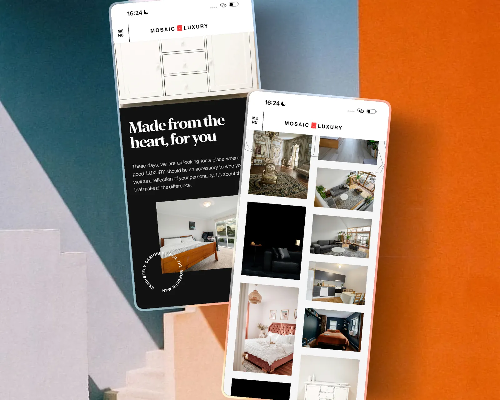 Mosaic Luxury mobile web experience